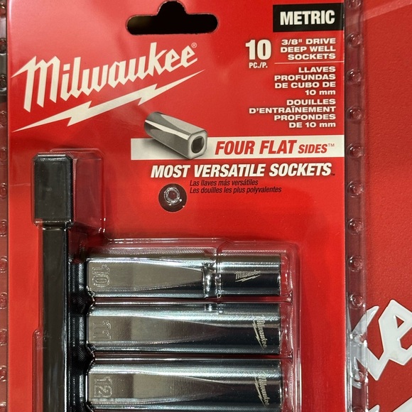 Milwaukee 48-22 3/8 in Drive Deep Well Socket Set Metric 10 Pcs, nwt, brand new - Picture 3 of 7